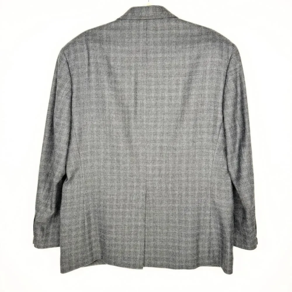 Ralph Ralph‎ Lauren Gray Plaid 100% Wool Lined Single Breasted Lined Blazer 40S